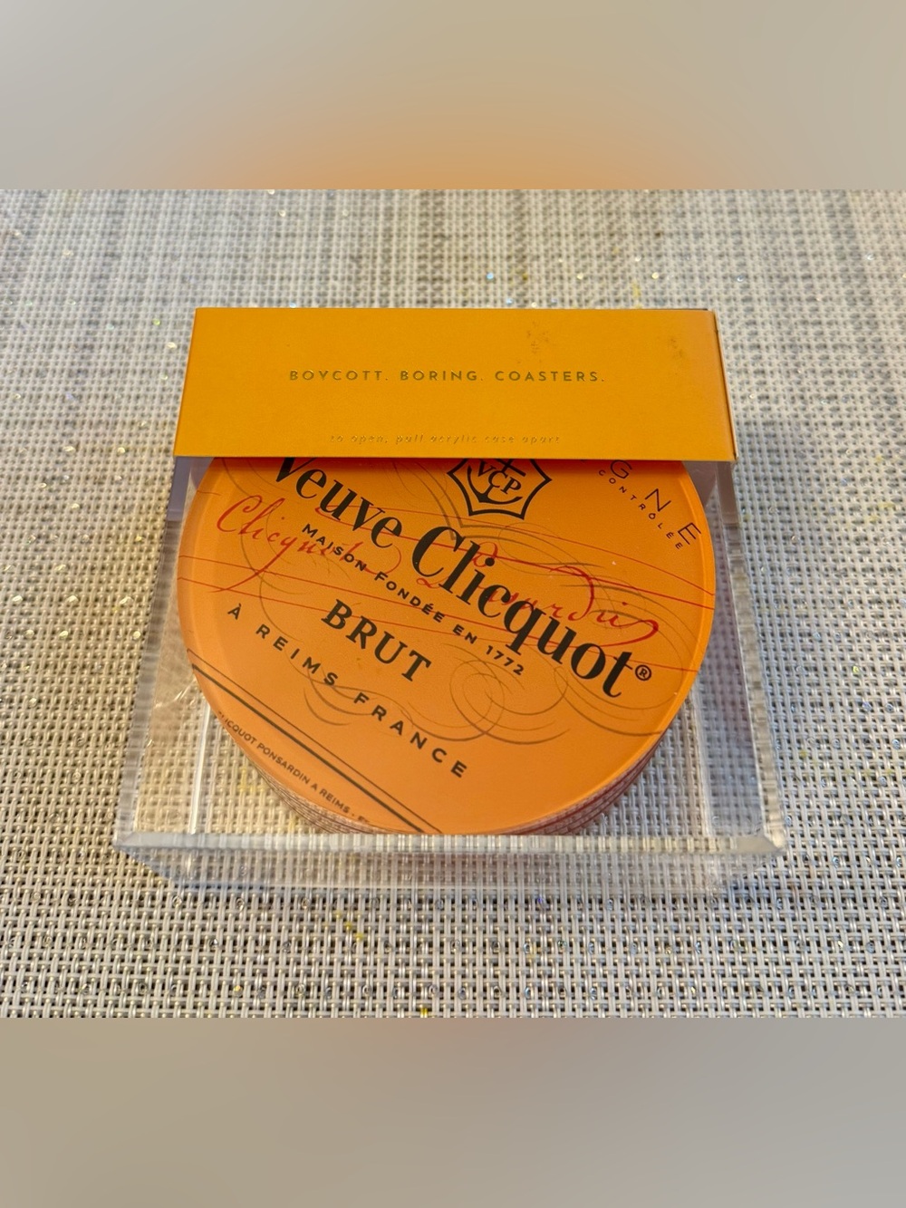 Pop The Bubbly Coasters- Set of 4. Pop The Bubbly Coasters bring instant celebra - Picture 12 of 12